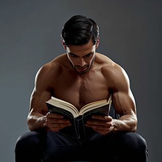 Zuhause Sitzen und Lesen von religiösen Materialien