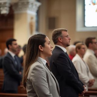 Standing Quietly in Church, Attending a Ceremony