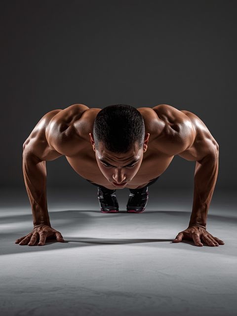 Kalisthenik (z.B. Liegestütze, Klimmzüge, Sit-ups), schwer und kraftvoll