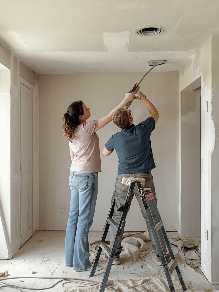 Malowanie, tapetowanie, tynkowanie, skrobanie, wewnątrz domu, wiszące blachy skalne, przebudowa