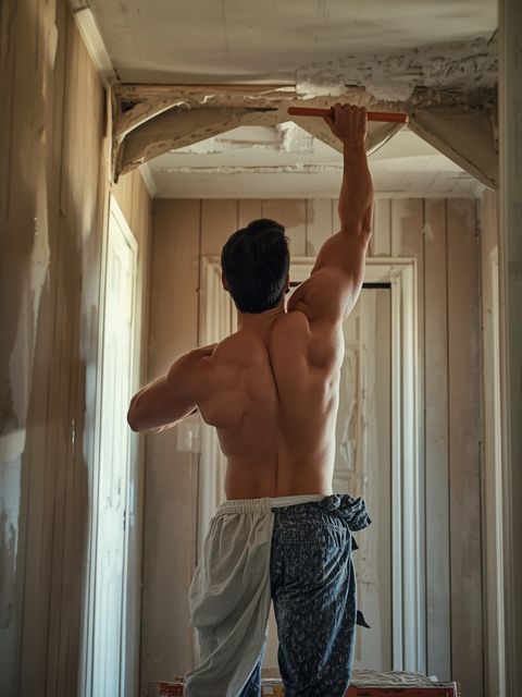 Painting, papering, plastering, scraping, inside house, hanging sheet rock, remodeling