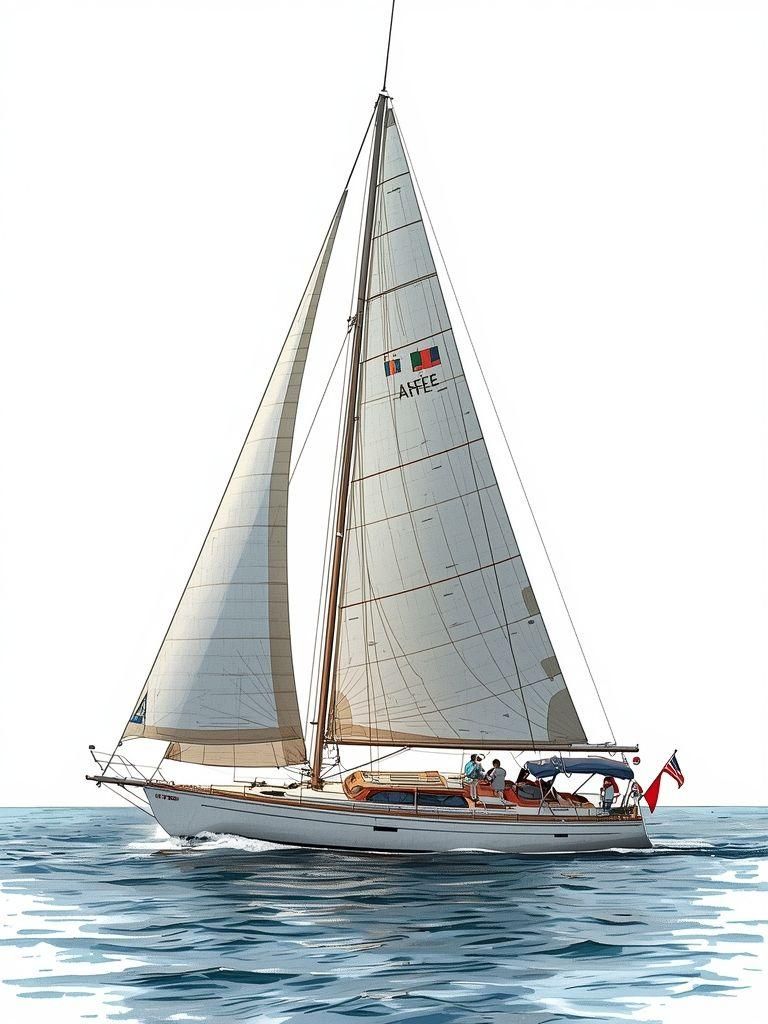 Skrobak i farba żaglówka lub motorówka