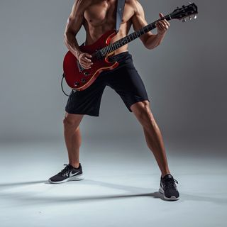Gitara, rock and roll i (stojąca)