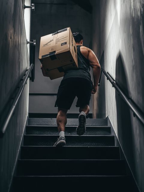 Carrying Moderate Loads Up Stairs, Moving Boxes (16-40 Pounds)