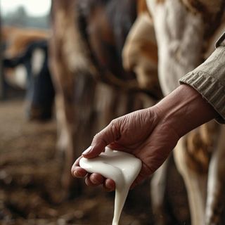 Landwirtschaft, Melken von Hand