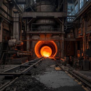 Młyn stalowy, piec oborniczy