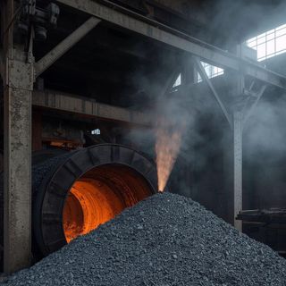 Steel Mill, Removing Slag