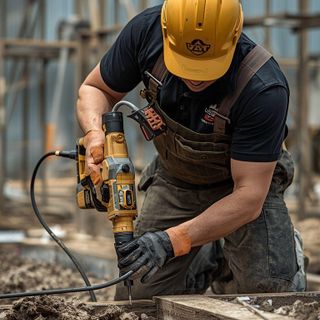 Using heavy power tools such as pneumatic tools (jackhammers, drills, etc.)