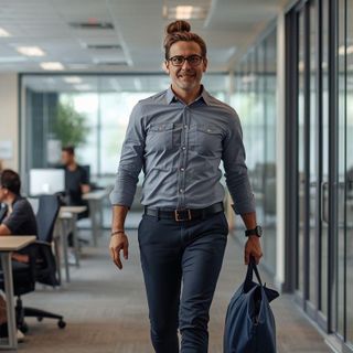 Gehen bei der Arbeit, 3,5 mph, im Büro, moderate Geschwindigkeit, nichts tragen