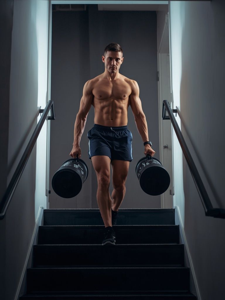 Walking or Walking Downstairs or Standing, Carrying Objects of About 25-49 lbs