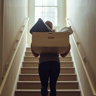 Gehen oder Treppensteigen oder Stehen, Tragen von Gegenständen von etwa 75-99 Pfund