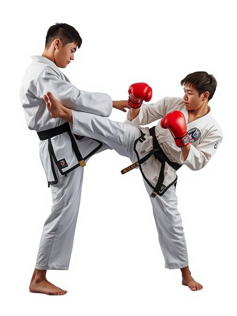 Judo, jujitsu, karate, kickboxing, taekwondo