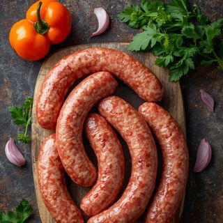 Pork Sausage, Fried (Without Addition of Fat and Salt)