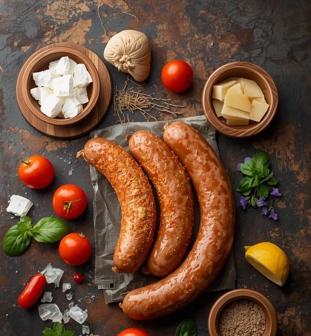 Schweinswurst, gebraten (ohne Zusatz von Fett und Salz)
