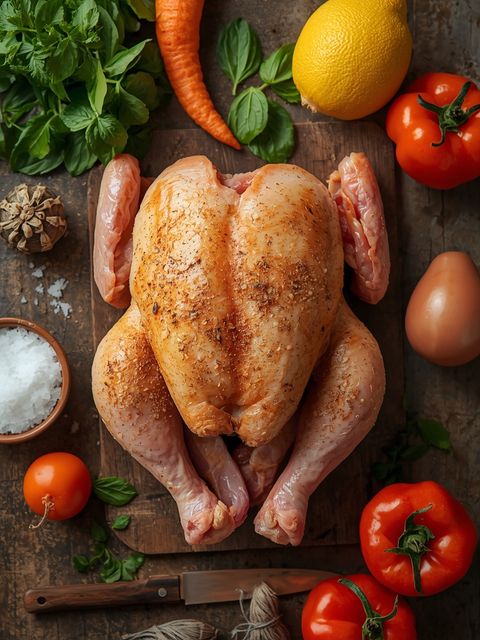 Poulet, breast, carving or sprinkled, fried (without addition of fat and salt)