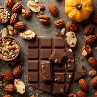 Milk chocolate with nuts