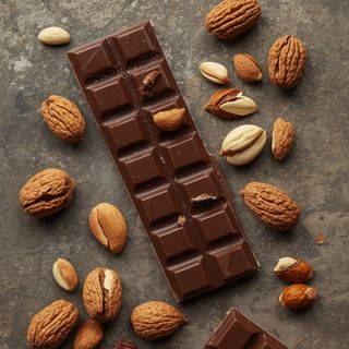 Milk chocolate with nuts