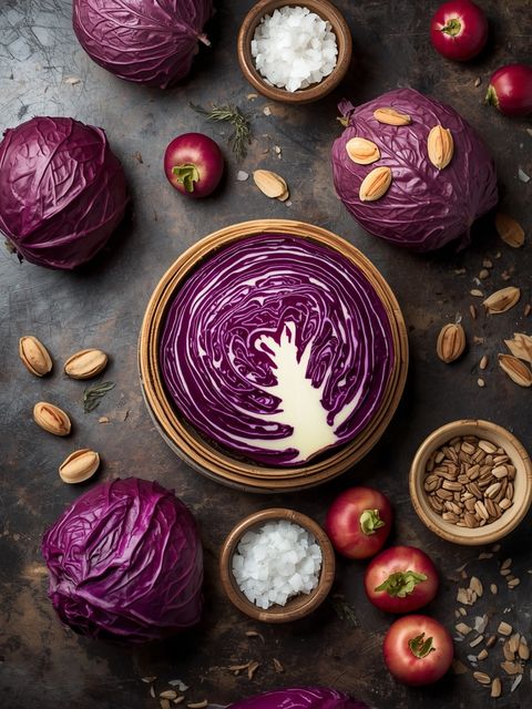 Rotkohl, gedünstet (ohne Zugabe von Fett und Salz)