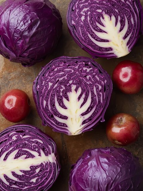 Red cabbage, steamed (no added fat or salt)