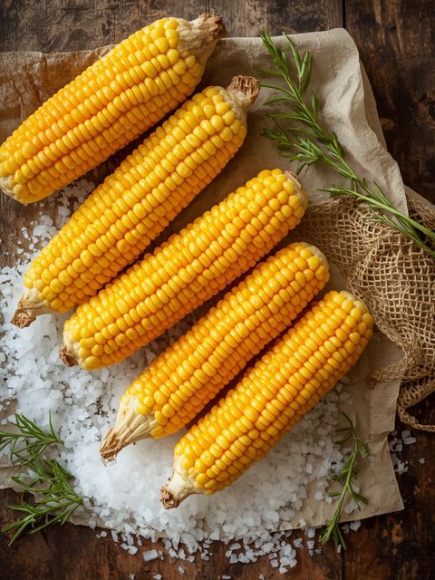 Sugar corn (preserved), warmed (no added salt)