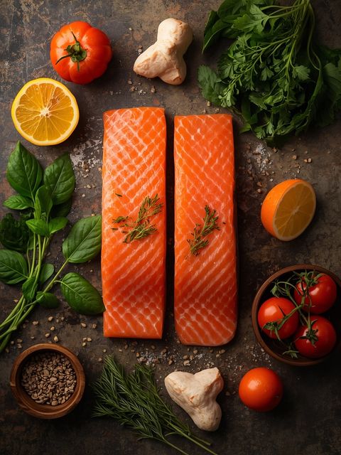 Salmon, Zucht, Filet, Steamed (Without Addition of Fat and Salt)