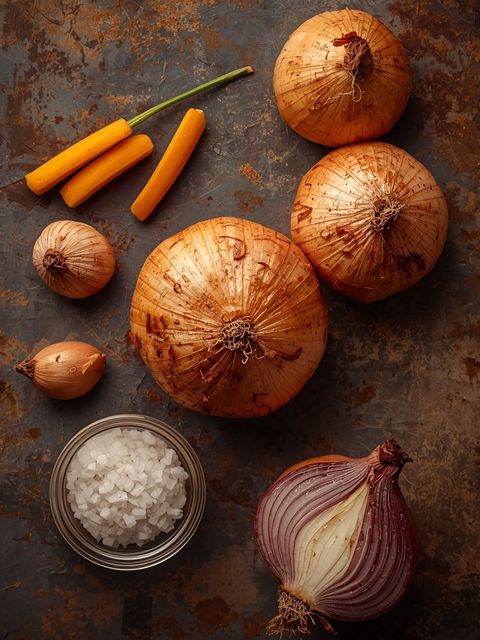 Onion, Roasted (without Adding Fat and Salt)