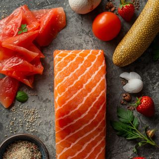 Lachs, süß, roh