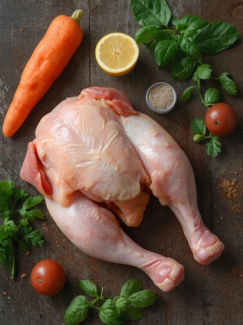 Hähnchen, Schenkel, mit Haut, roh