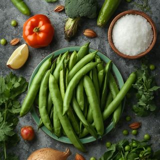 Peas, Green, Steamed (Without Addition of Salt)