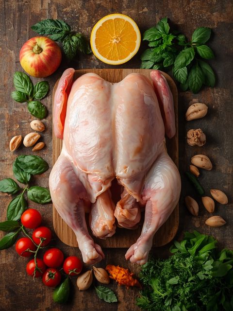Chicken, legs, without skin, raw