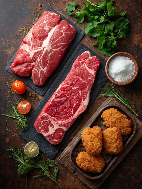 Kalb, süß, Steak, gebraten (ohne Zusatz von Fett und Salz)