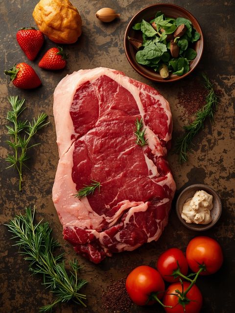 Kalb, Nierstück, Steak, roh