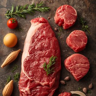 Calf, tender, steak, raw