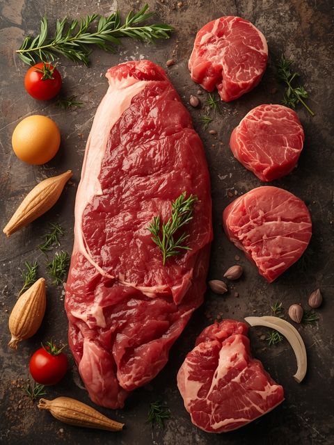 Calf, tender, steak, raw