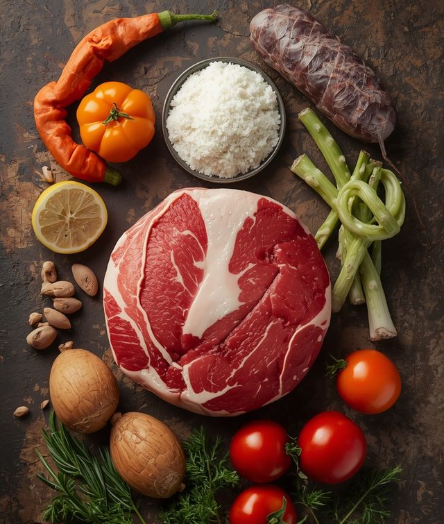 Kalb, runde Mücke, roh