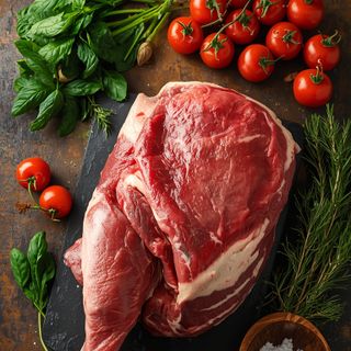 Calf, Shoulder, Roasting, Roasted (Without Added Fat and Salt)