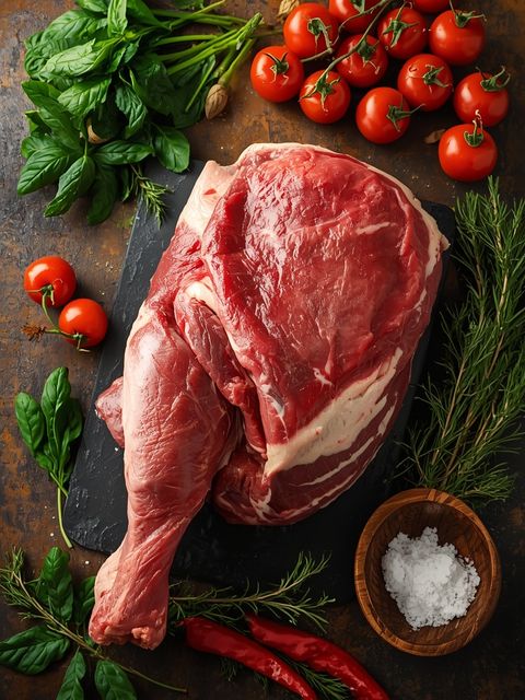 Kalbfleisch, Schulter, Braten, im Ofen gebraten (ohne Zusatz von Fett und Salz)