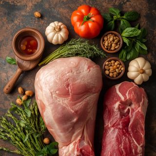 Pig, Shoulder, Roast, Raw