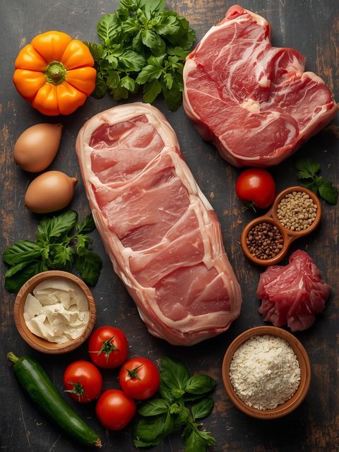 Pig, Shoulder, Roast, Raw