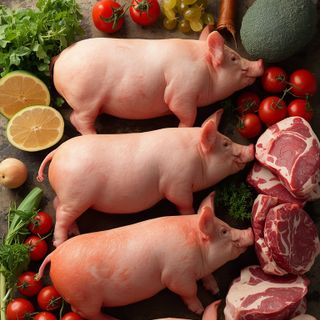 Pigs, raw