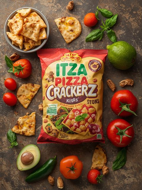 Itza Pizza Crackerz dzieci naturalne urodzone przekąski