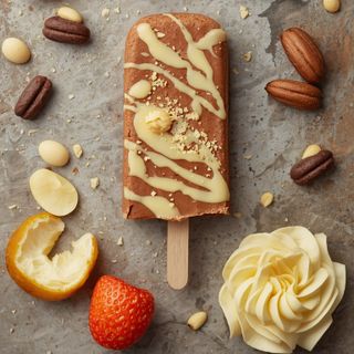 Vanilla fudge brownie frozen dairy dessert bar