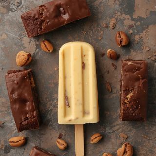 Vanille-Fudge-Brownie gefrorene Milchdessert-Bar
