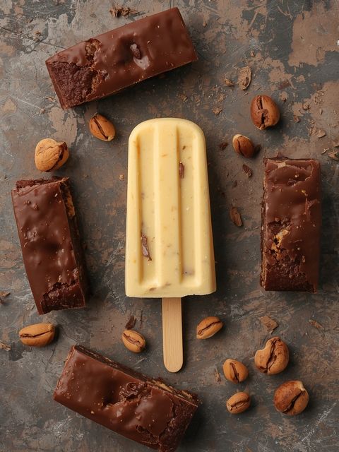 Vanilla fudge brownie frozen dairy dessert bar