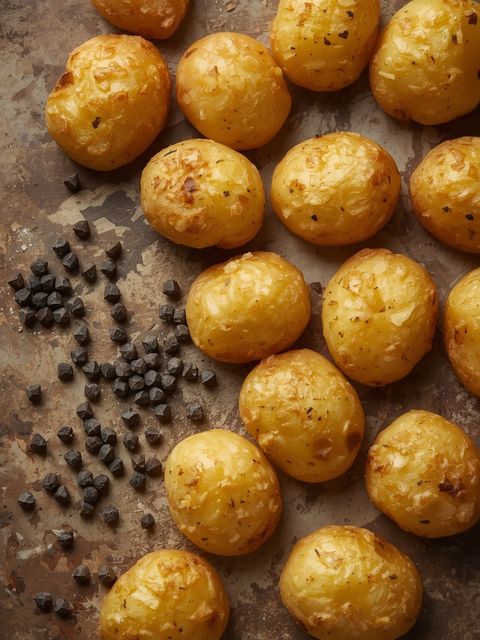 French fried potatoes, cracked black pepper