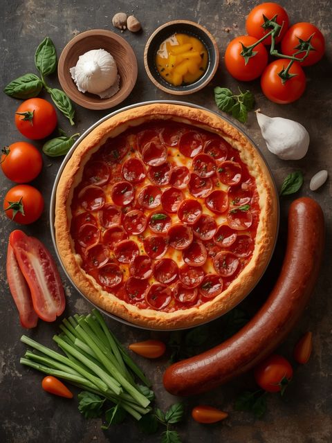 Tiefkühlpizza Chicago Classic / Wurst