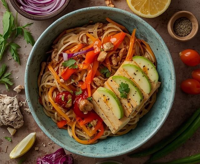 Real foods, tofu pad thai bowl
