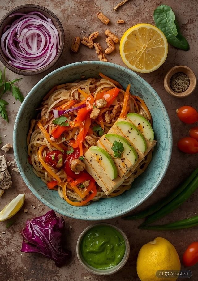 Real foods, tofu pad thai bowl