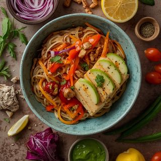 Real foods, tofu pad thai bowl