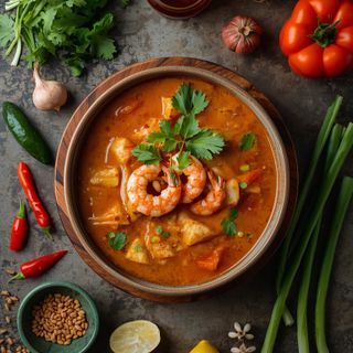 Tom Yum Kung Soup with Shrimp